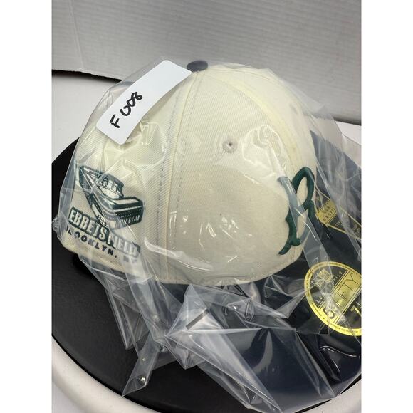 New Era Brooklyn Dodgers White Dome Two Tone MLB Fitted Hat Size 7 1/2 Rare NEW - Picture 9 of 9